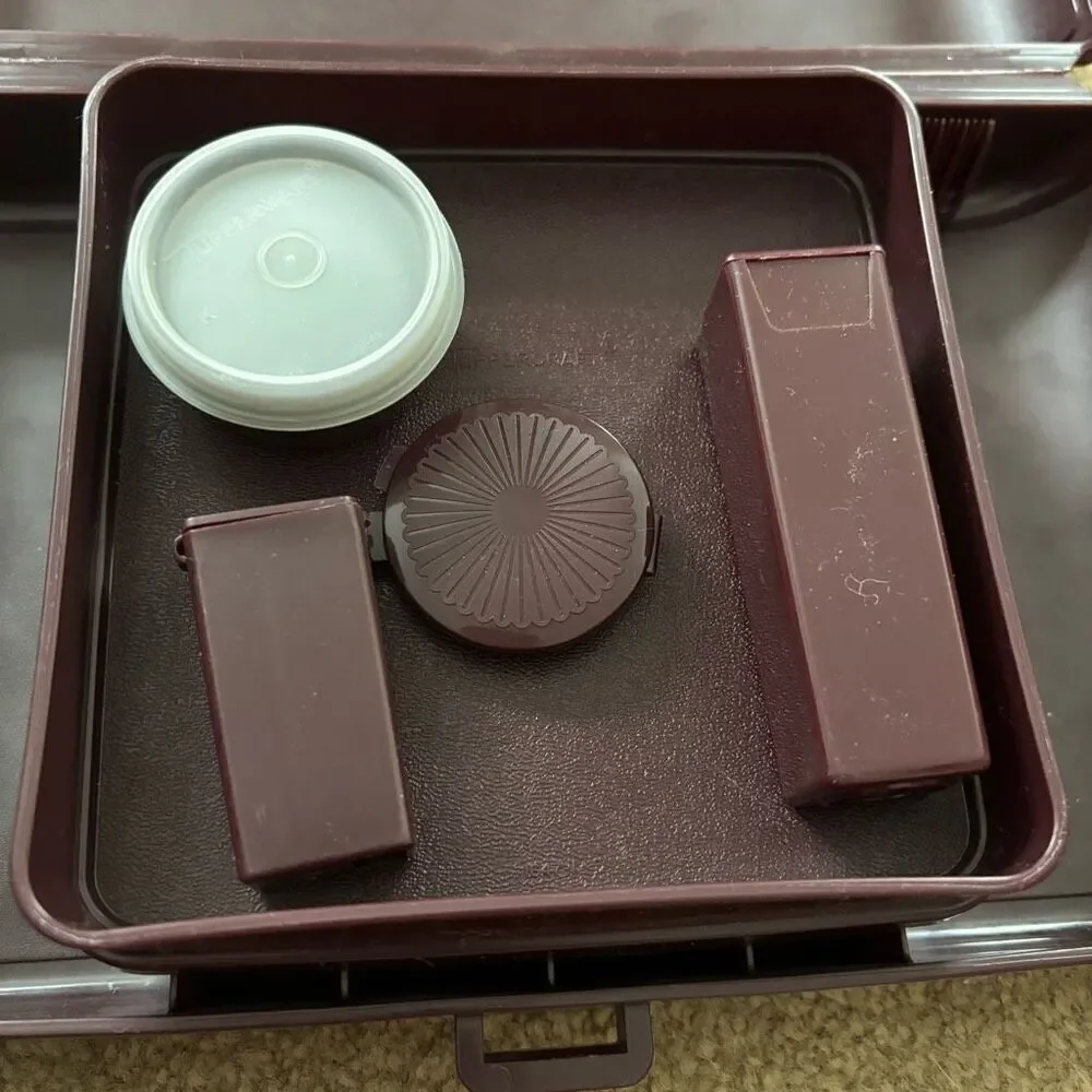 Tupperware 1624-2 Personal Travel Case Valet With Accessories